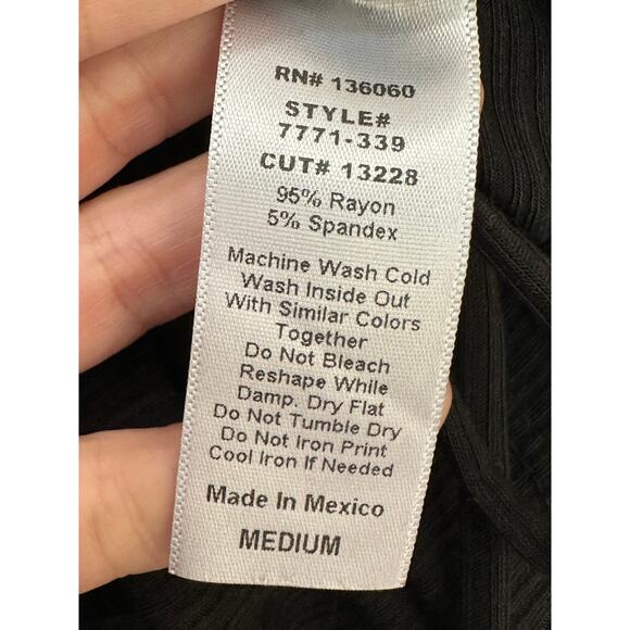 PST black long sleeves ruched top size M - Picture 4 of 11